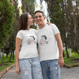 Camiseta personalizada para parejas - Nombres y fe