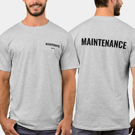 Camiseta personalizada para personal de mantenimie