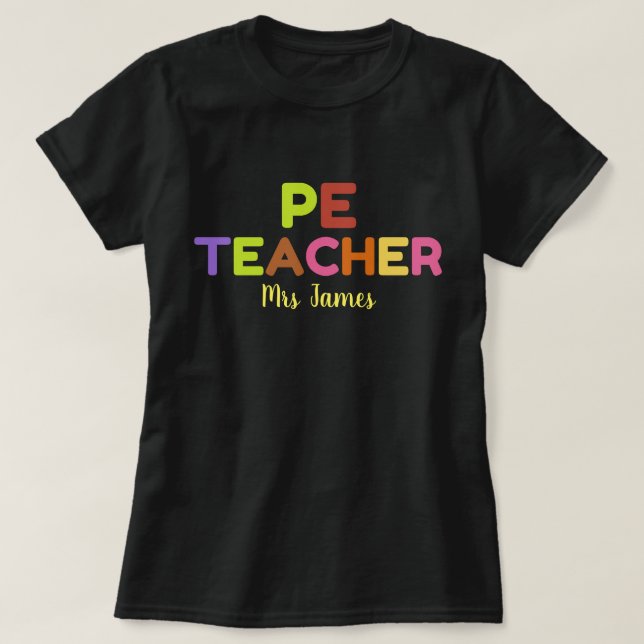 Camiseta personalizada para profesor de educación  (Diseño del anverso)