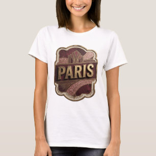 Camiseta personalizada PARIS dorada elegante