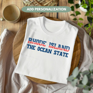 Camiseta personalizada Patriótica Rhode Island The