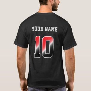 Camiseta personalizada personalizado Red Número 10