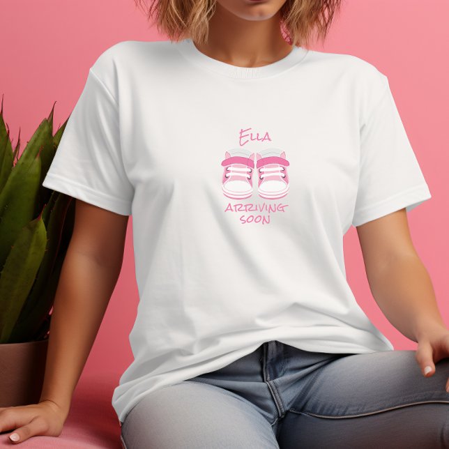 Camiseta Personalizada Pink Booties Mamá a Ser (Subido por el creador)