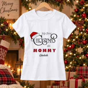 Camiseta Personalizada Primer Navidad como Mamá