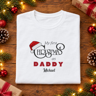 Camiseta Personalizada Primera Navidad como Papá