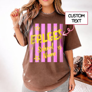 Camiseta personalizada retro del espíritu escolar