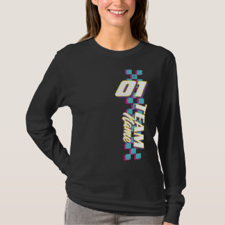 Camiseta Personalizada Retro Equipo de Carrera Núm