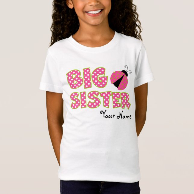 Camiseta personalizada rosa de la mariquita de la (Anverso)