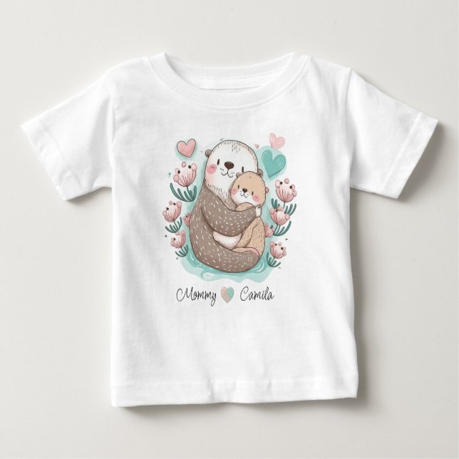 Camiseta personalizada Sea Otter Love Baby (Anverso)