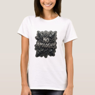 Camiseta personalizada Sharp Silver NO APOLLOGIES