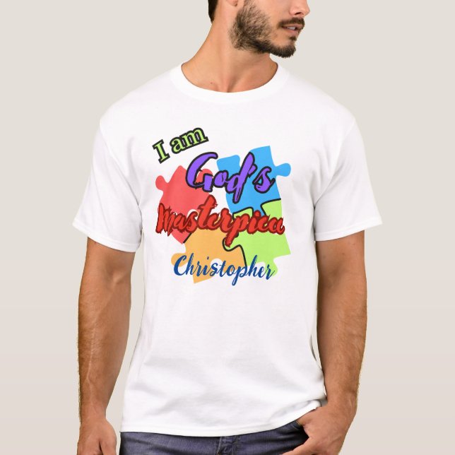 Camiseta personalizada "Soy la obra maestra de Dio (Anverso)