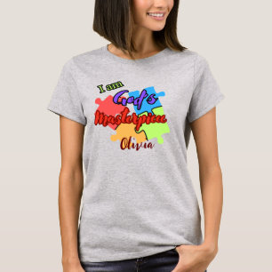 Camiseta personalizada "Soy la obra maestra de Dio