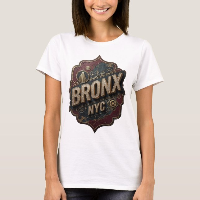 Camiseta personalizada Statement Gold BRONX NYC (Anverso)