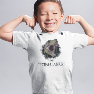 Camiseta personalizada T-Rex Tyrannosaurus con nom