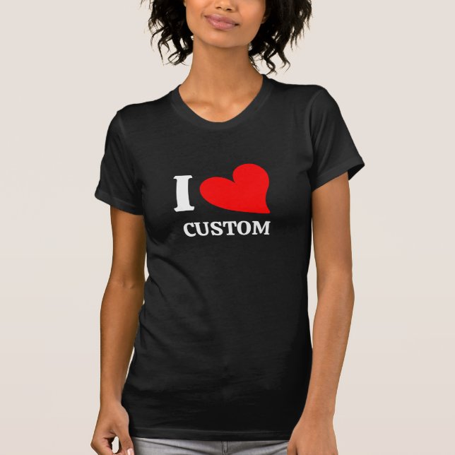 Camiseta personalizada Te amo Texto de amor blanco (Anverso)
