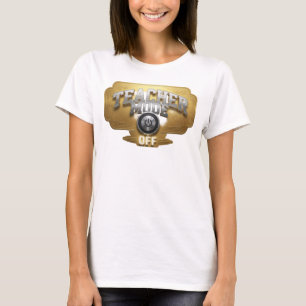 Camiseta personalizada TEACH MODE OFF naranja impr