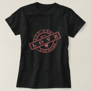 Camiseta personalizada Tu nombre y sello de amor d