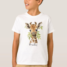 Camiseta personalizada Unisex Giraffe para niños