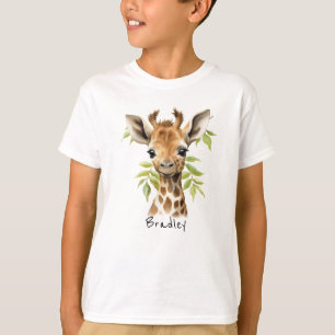 Camiseta personalizada Unisex Giraffe para niños