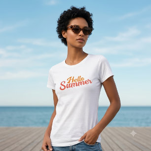 Camiseta Personalizada Vintage Hola Vacaciones de