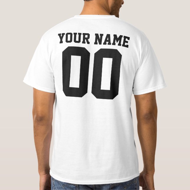 Camiseta personalizada y de encargo del jersey del (Reverso)
