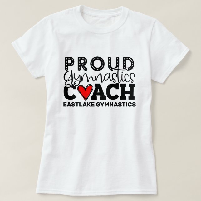 Camiseta personalizada y orgullosa de entrenador d (Diseño del anverso)