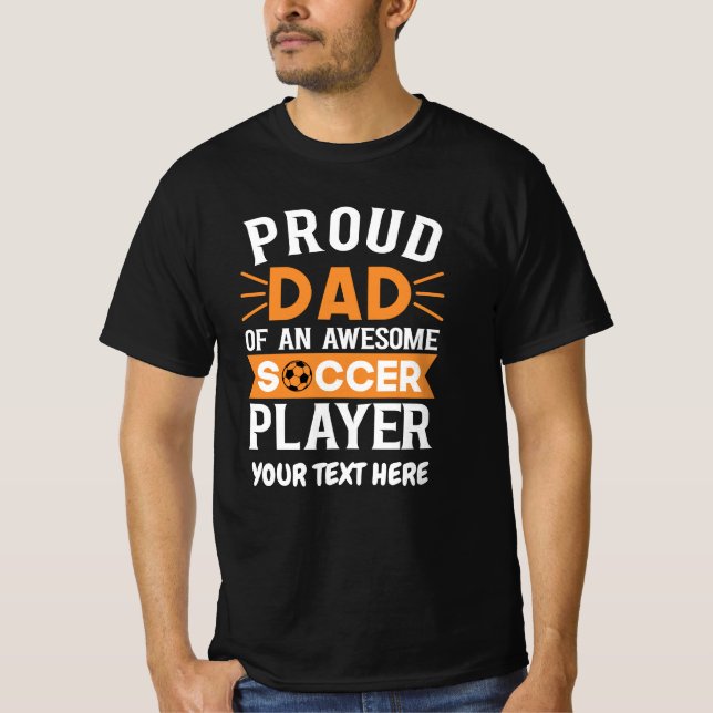 Camiseta Personalizada y orgullosa papá de fútbol (Anverso)