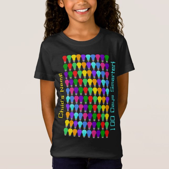 Camiseta Personalizado 100 días más inteligente, 100 días d (Anverso)