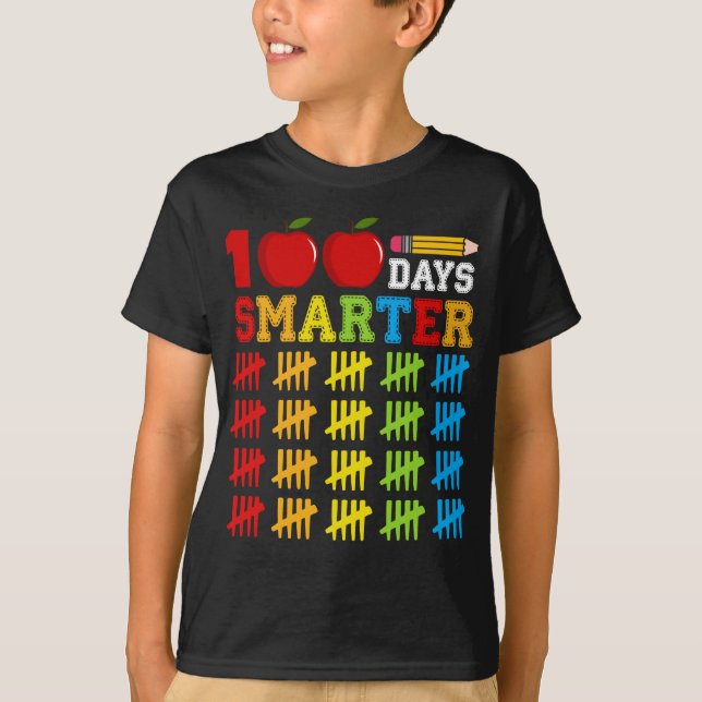Camiseta Personalizado 100 días más inteligente de volver a (Anverso)