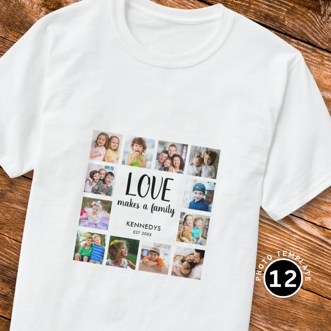 Camiseta Personalizado 12 Collage de fotos Familia Cita de  (Subido por el creador)