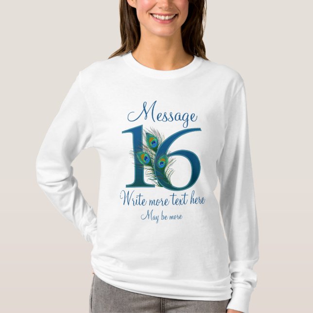 Camiseta Personalizado 16 distinguido aniversario de 16 año (Anverso)