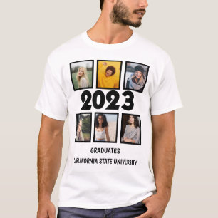 Camiseta Personalizado 2023 Grados 6 Collage de fotos
