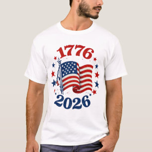 Camiseta Personalizado 250 Años de Independencia de Estados