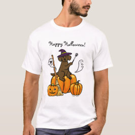Camiseta Personalizado 2 de Halloween Chocolate Labrador