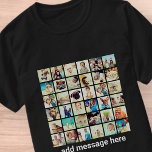 Camiseta Personalizado 36 Fotos Recuerdos modernos de famil<br><div class="desc">Añadir fotos de perros mascotas personalizados,  gatos o aves,  familiares y amigos con un marco simple</div>