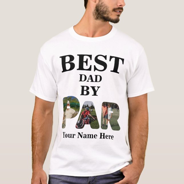 Camiseta Personalizado 3 letras forma foto mejor padre por  (Anverso)