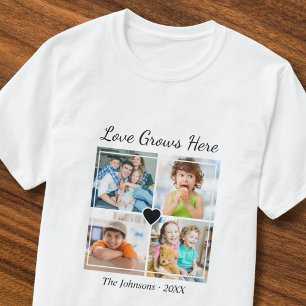 Camiseta Personalizado 4 Foto Nombre Familia Amor Creció Aq
