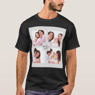 Camiseta Personalizado 4 Sección Collage de fotos de famil