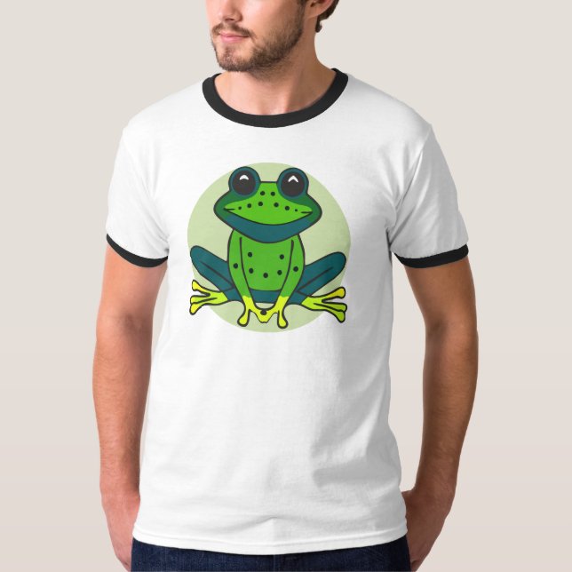 Camiseta Personalizado-74742 de rana verde (Anverso)