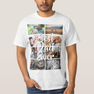 Camiseta Personalizado 8 collage de fotos mejor papá jamás 