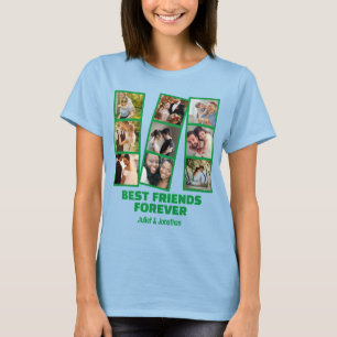 Camiseta Personalizado 9 Collage de fotos y mejor amigo par