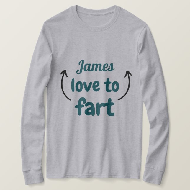 Camiseta personalizado a este hombre le encanta hacer pedos (Anverso del diseño)
