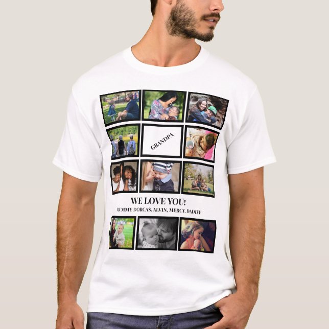 Camiseta Personalizado Abuelo moderno Día de los Padres 11  (Anverso)