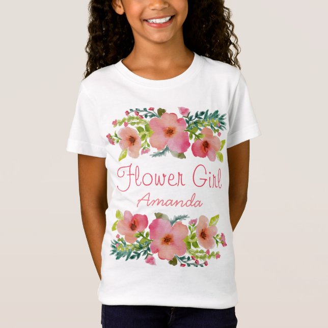 Camiseta Personalizado acuarela floral (Anverso)