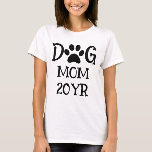 Camiseta Personalizado adorable perro amante paw impresión