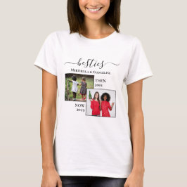 Camiseta Personalizado Ahora Entonces 2 BESTIONES DE Fotos