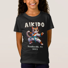 Camiseta Personalizado Aikido Martial Arts Location Fecha d