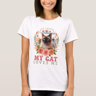 Camiseta Personalizado Al Menos Mi Gato Me Ama San Valentín