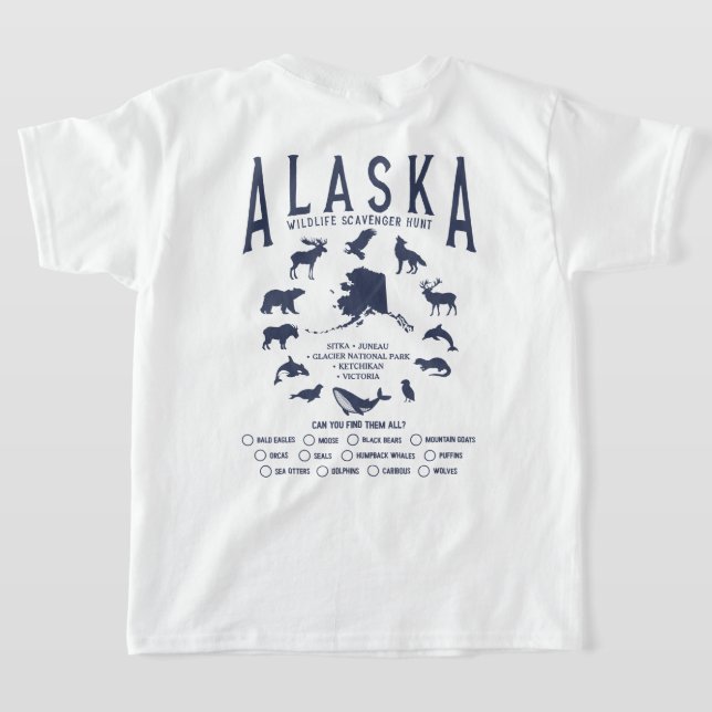 Camiseta Personalizado Alaska Familia Cruise Wildlife Spoti (Distribución Reverso )