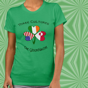 Camiseta Personalizado Alemania Irlanda EE. UU. Trébol para